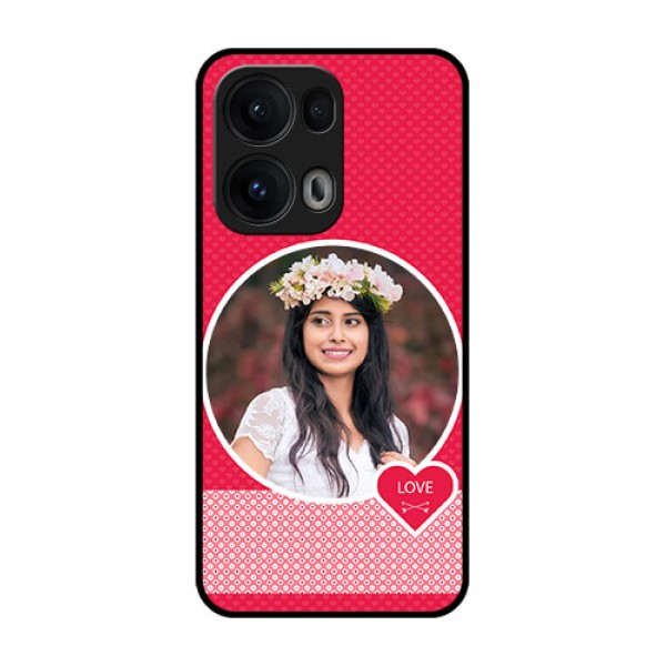 Reno 13 Pro 5G Custom Glass Phone CasePink Color Pattern Design