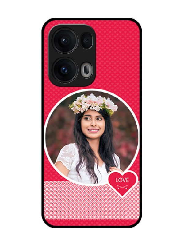 Custom Reno 13 Pro 5G Custom Glass Phone CasePink Color Pattern Design