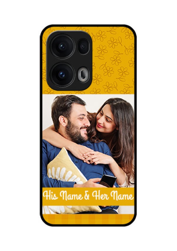 Reno 13 Pro 5G Custom Glass Phone CaseYellow Floral Design