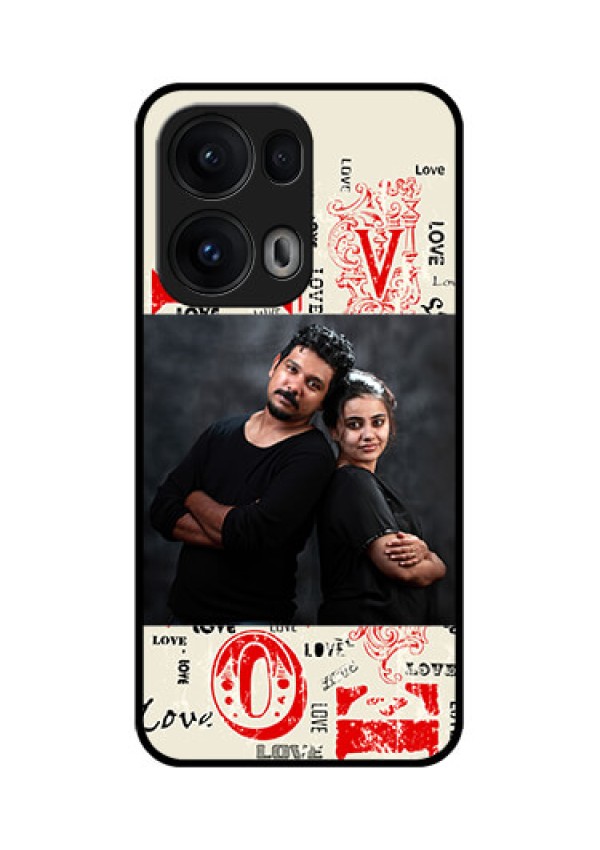Reno 13 Pro 5G Custom Glass Phone CaseTrendy Love Design Case