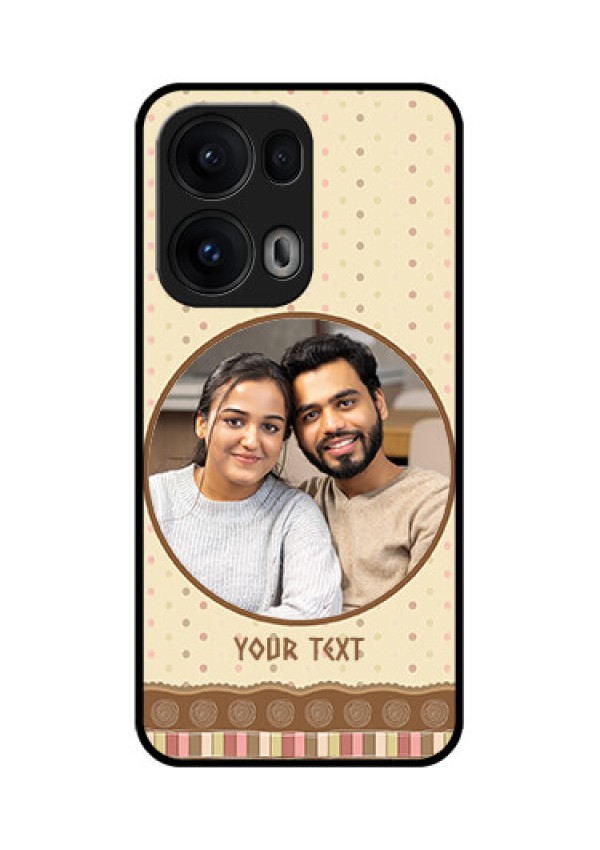 Reno 13 Pro 5G Custom Glass Phone CaseBrown Dotted Mobile Case Design