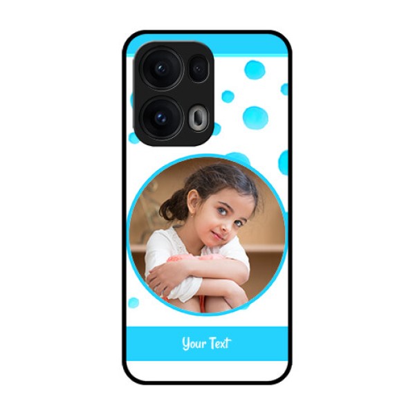 Reno 13 Pro 5G Custom Glass Phone CaseBlue Bubbles Pattern Design Reno 13 Pro 5G Custom Glass Phone CaseBlue Bubbles Pattern Design