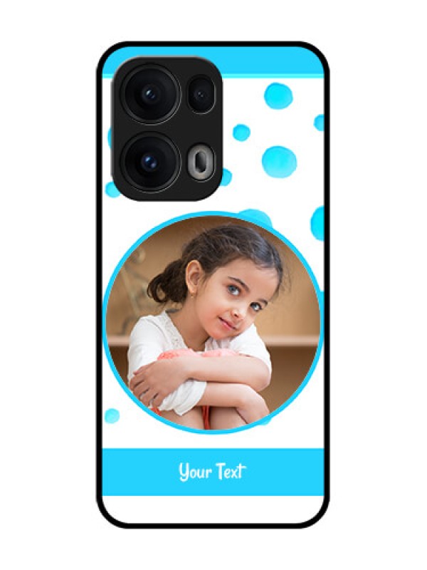 Custom Reno 13 Pro 5G Custom Glass Phone CaseBlue Bubbles Pattern Design