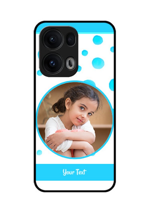 Reno 13 Pro 5G Custom Glass Phone CaseBlue Bubbles Pattern Design