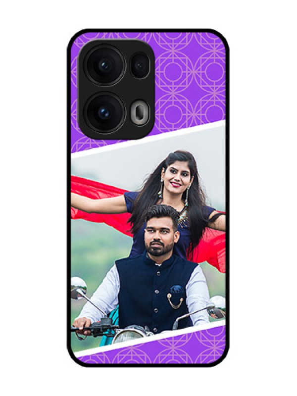 Custom Reno 13 Pro 5G Custom Glass Phone CaseViolet Color Pattern Design