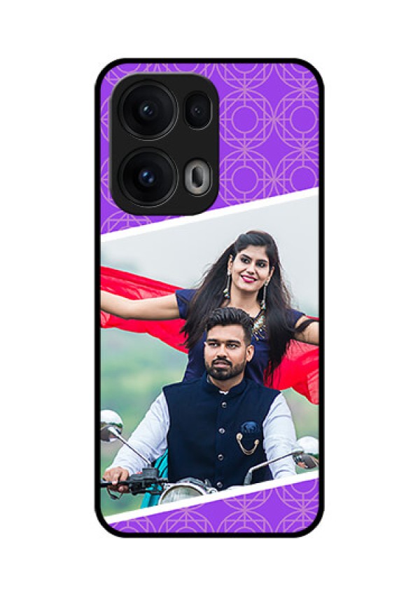 Reno 13 Pro 5G Custom Glass Phone CaseViolet Color Pattern Design