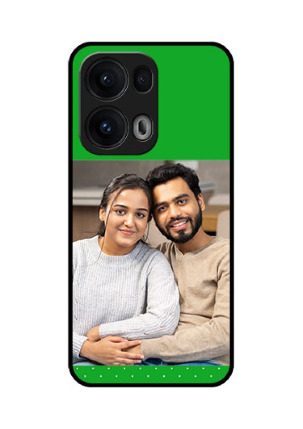 Reno 13 Pro 5G Custom Glass Phone CaseGreen Pattern Design