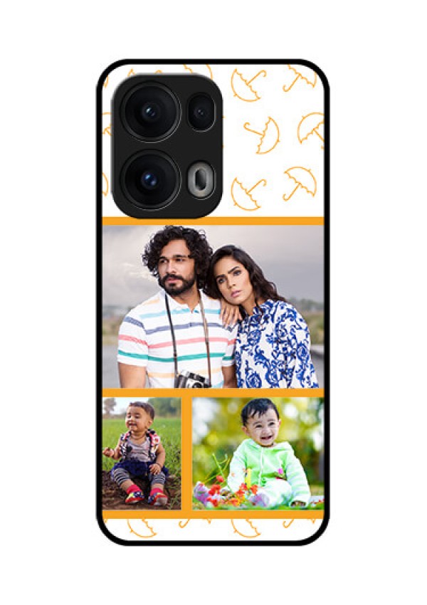 Reno 13 Pro 5G Custom Glass Phone CaseYellow Pattern Design