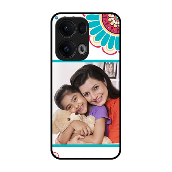 Reno 13 Pro 5G Custom Glass Phone CaseFlower Design