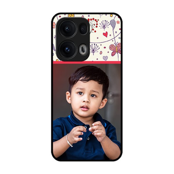 Reno 13 Pro 5G Custom Glass Phone CasePremium Floral Design