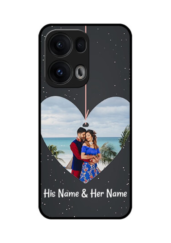 Reno 13 Pro 5G Custom Glass Phone CaseHanging Heart Design