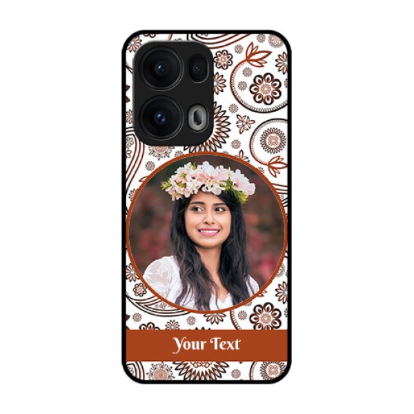 Reno 13 Pro 5G Custom Glass Phone CaseAbstract Flower Design