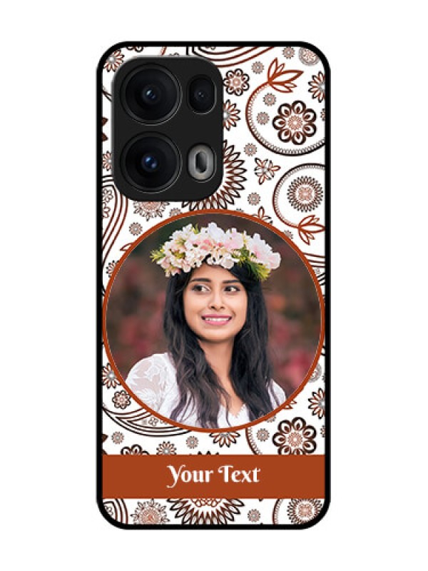 Custom Reno 13 Pro 5G Custom Glass Phone CaseAbstract Flower Design