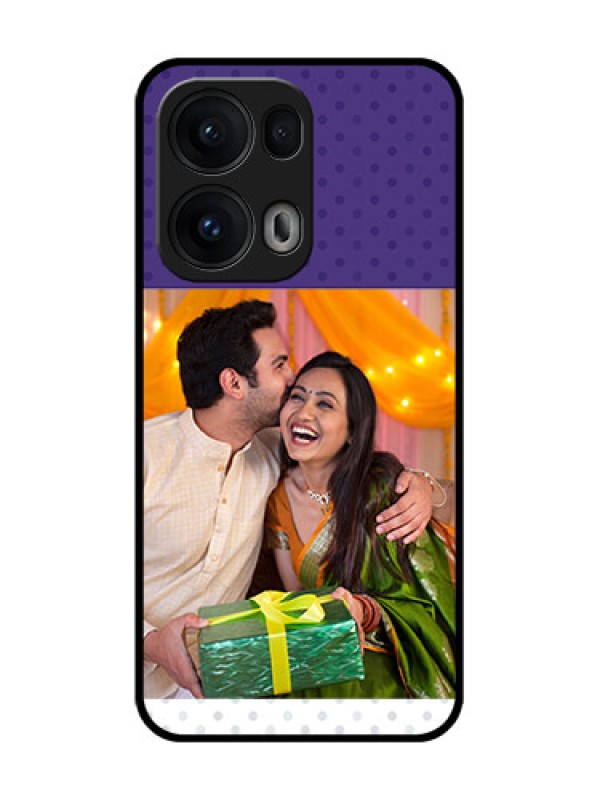 Custom Reno 13 Pro 5G Custom Glass Phone CaseViolet Colored Pattern Design