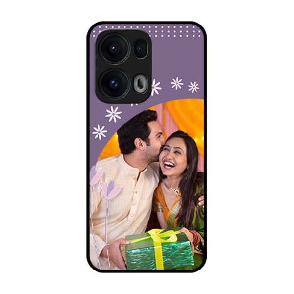 Reno 13 Pro 5G Custom Glass Phone CaseLavender Flowers Design