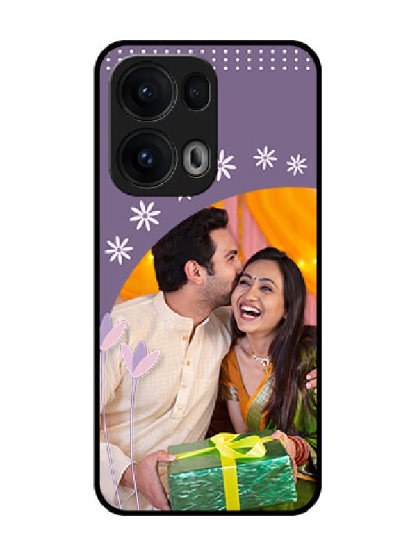 Custom Reno 13 Pro 5G Custom Glass Phone CaseLavender Flowers Design