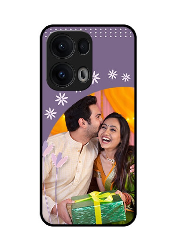Reno 13 Pro 5G Custom Glass Phone CaseLavender Flowers Design