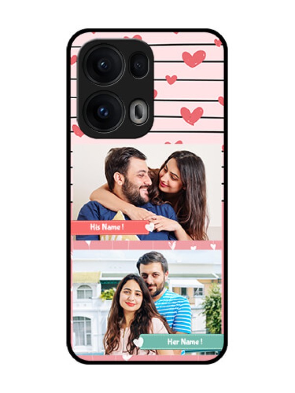 Custom Reno 13 Pro 5G Custom Glass Phone CasePhoto With Heart Design