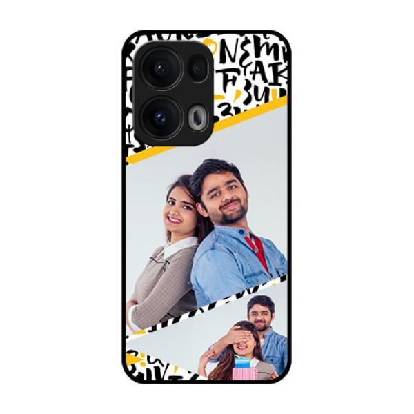 Reno 13 Pro 5G Custom Glass Phone CaseLetters Pattern Design