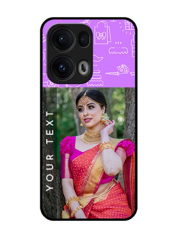 Custom Reno 13 Pro 5G Custom Glass Phone CaseBirthday Icons Design