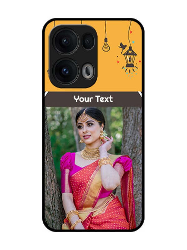 Custom Reno 13 Pro 5G Custom Glass Phone CaseWith Family Picture And Icons