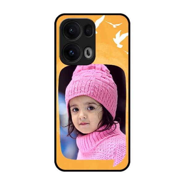 Reno 13 Pro 5G Custom Glass Phone CaseWater Color Design With Bird Icons Reno 13 Pro 5G Custom Glass Phone CaseWater Color Design With Bird Icons