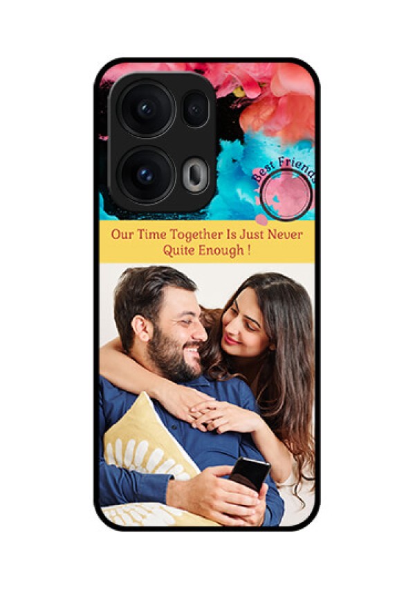 Reno 13 Pro 5G Custom Glass Phone CaseQuote With Acrylic Painting Design