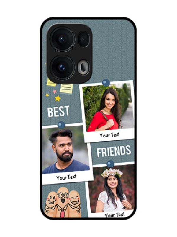 Custom Reno 13 Pro 5G Custom Glass Phone CaseSticky Frames And Friendship Design