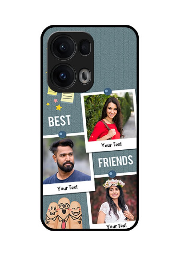 Reno 13 Pro 5G Custom Glass Phone CaseSticky Frames And Friendship Design