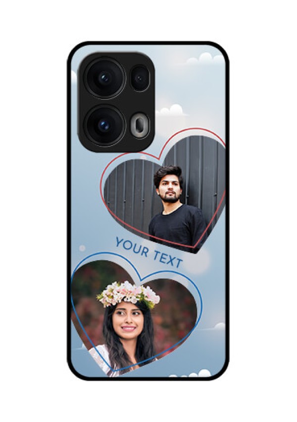 Reno 13 Pro 5G Custom Glass Phone CaseBlue Color Couple Design