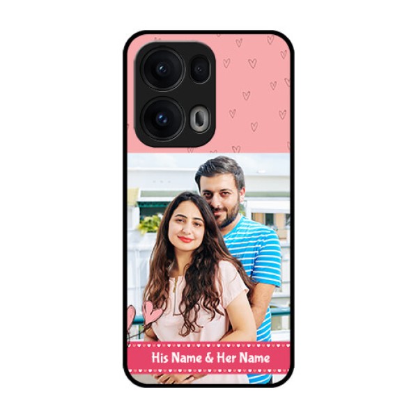 Reno 13 Pro 5G Custom Glass Phone CaseLove Design Peach Color Reno 13 Pro 5G Custom Glass Phone CaseLove Design Peach Color