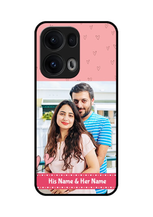 Reno 13 Pro 5G Custom Glass Phone CaseLove Design Peach Color