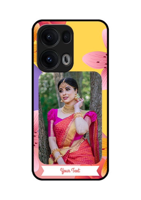 Reno 13 Pro 5G Custom Glass Phone Case3 Image With Vintage Floral Design