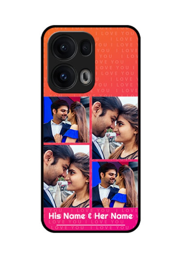Reno 13 Pro 5G Custom Glass Phone CaseI Love You Pink Design