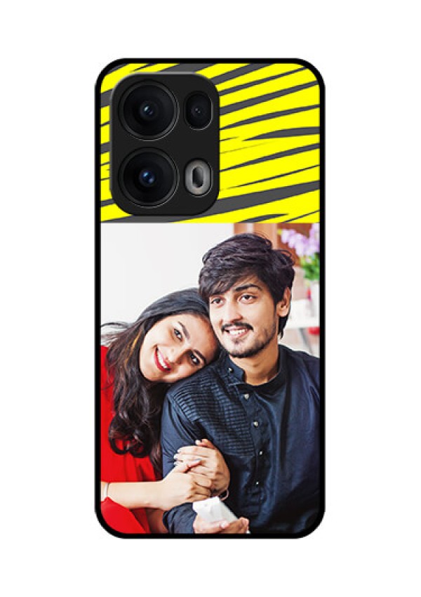 Reno 13 Pro 5G Custom Glass Phone CaseYellow Abstract Design