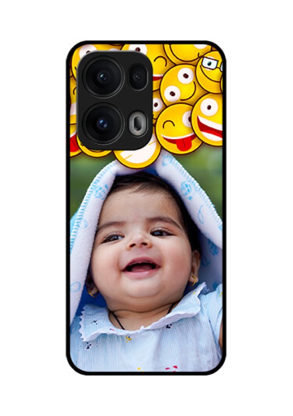 Reno 13 Pro 5G Custom Glass Phone CaseWith Smiley Emoji Design