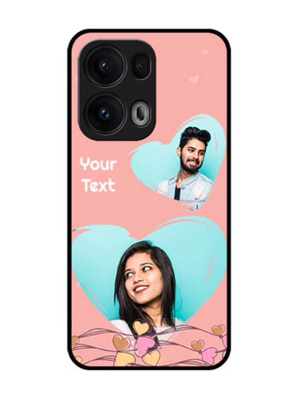 Custom Reno 13 Pro 5G Custom Glass Phone CaseLove Doodle Design