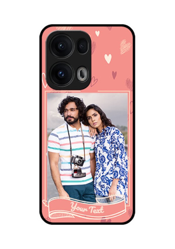 Reno 13 Pro 5G Custom Glass Phone CaseLove Doodle Art Design