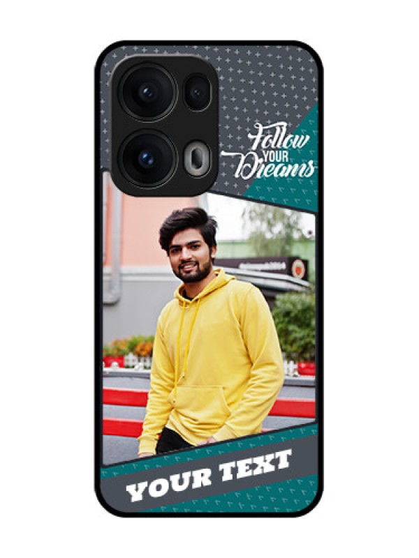 Custom Reno 13 Pro 5G Custom Glass Phone CaseBackground Pattern Design With Quote