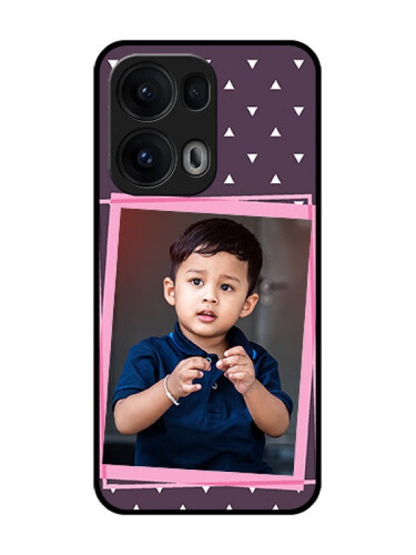 Custom Reno 13 Pro 5G Custom Glass Phone CaseTriangle Pattern Dotted Design