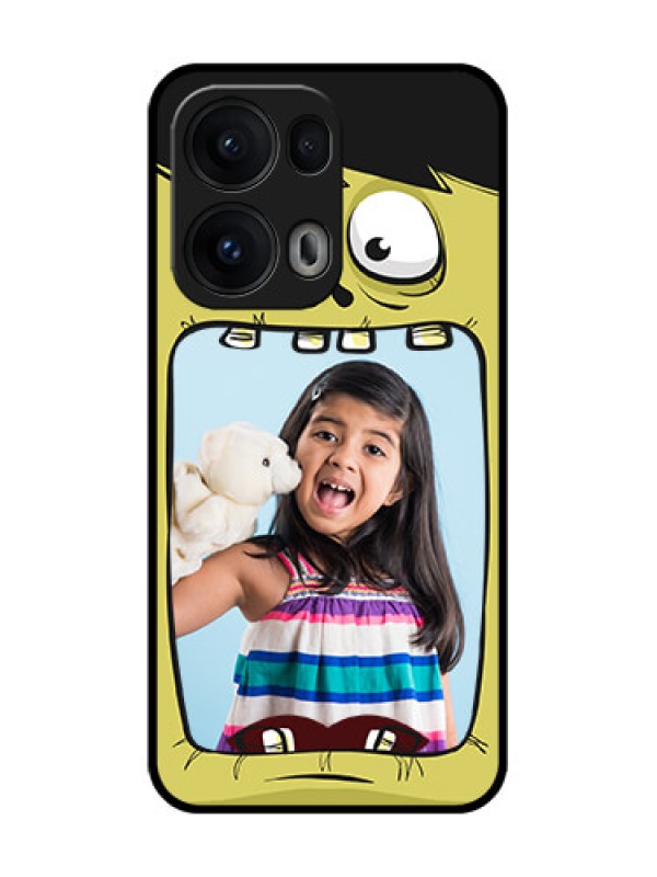 Custom Reno 13 Pro 5G Custom Glass Phone CaseCartoon Monster Back Case Design