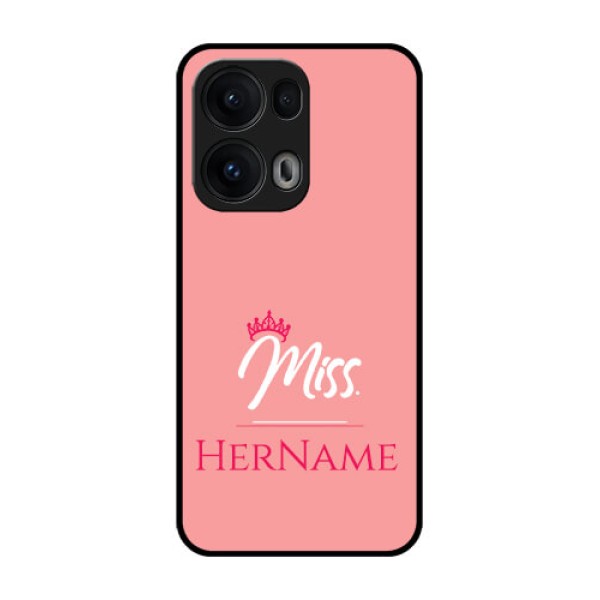 Reno 13 Pro 5G Custom Glass Phone CaseMrs With Name Design