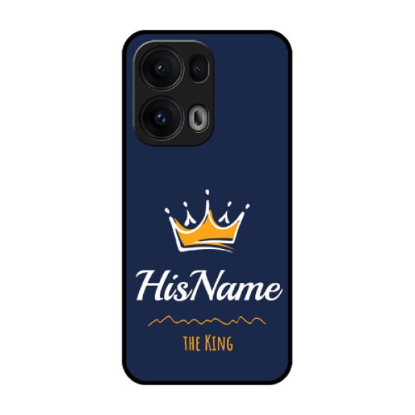 Reno 13 Pro 5G Custom Glass Phone CaseKing With Name Design