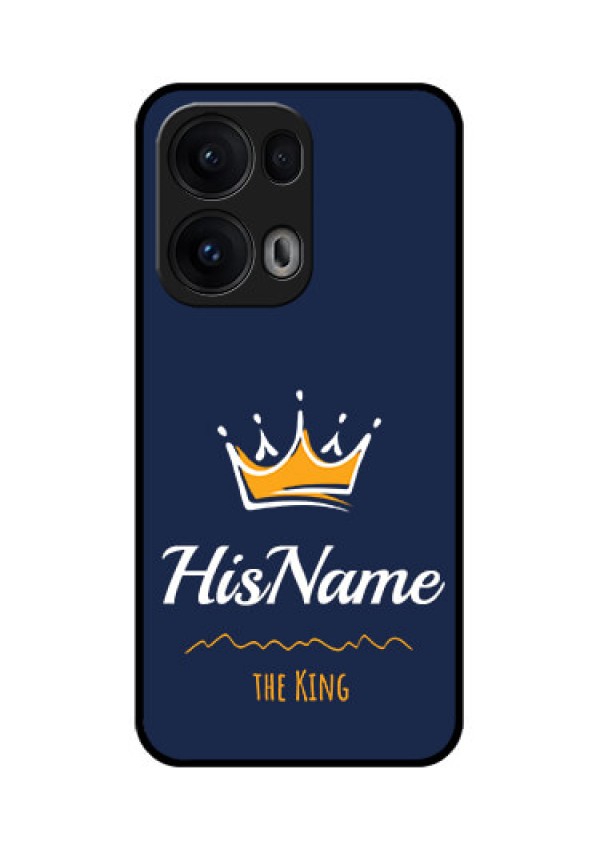 Reno 13 Pro 5G Custom Glass Phone CaseKing With Name Design