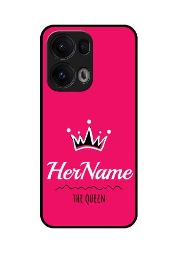 Reno 13 Pro 5G Custom Glass Phone CaseQueen With Name Design