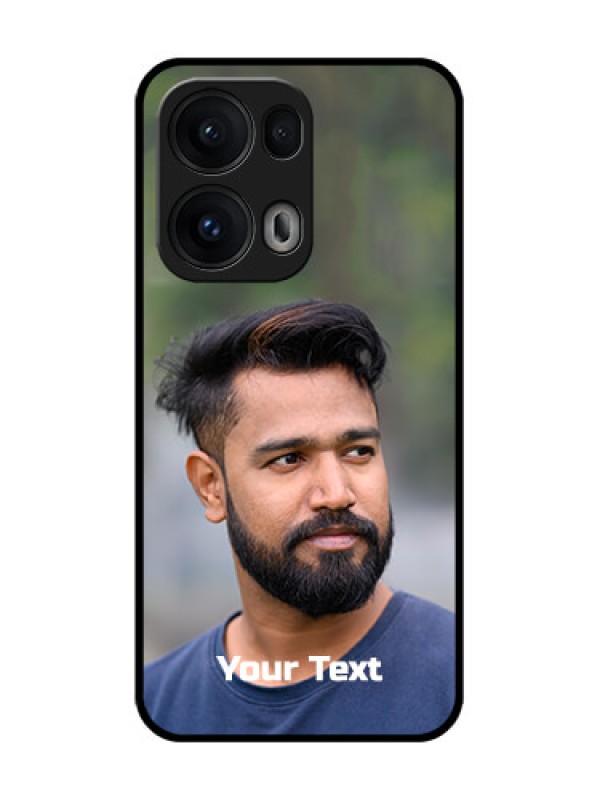 Custom Reno 13 Pro 5G Custom Glass Phone CasePhoto With Text Design