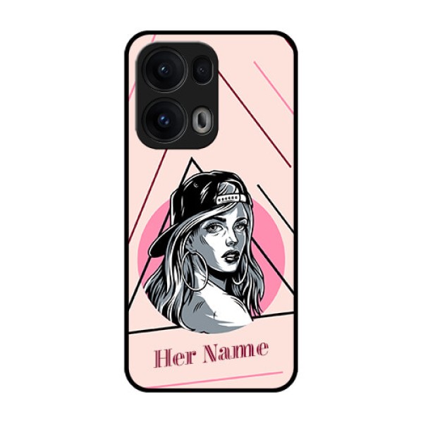 Reno 13 Pro 5G Custom Glass Phone CaseRockstar Girl Design Reno 13 Pro 5G Custom Glass Phone CaseRockstar Girl Design