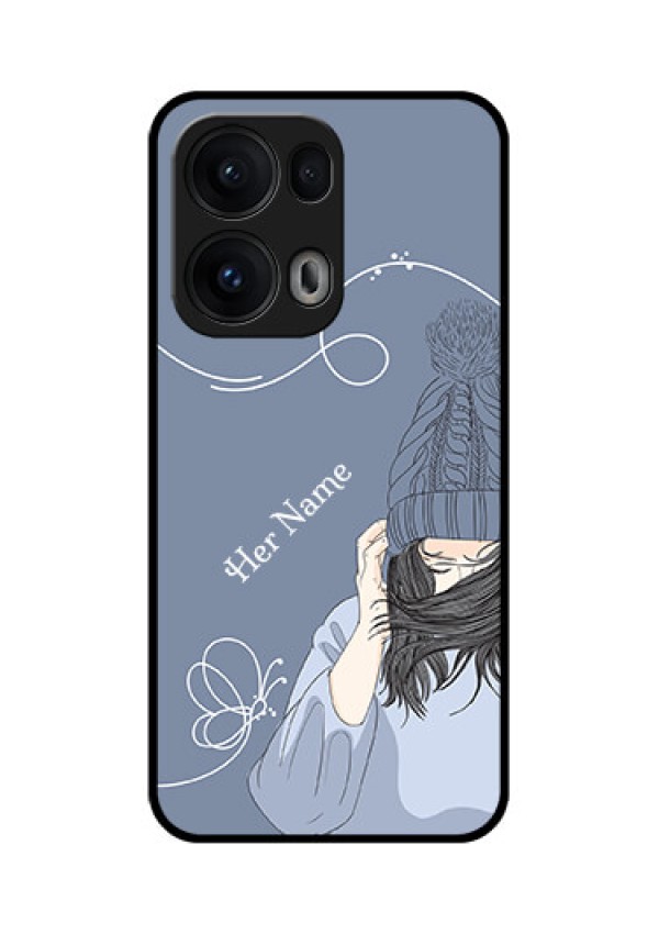 Reno 13 Pro 5G Custom Glass Phone CaseGirl In Winter Outfit Design