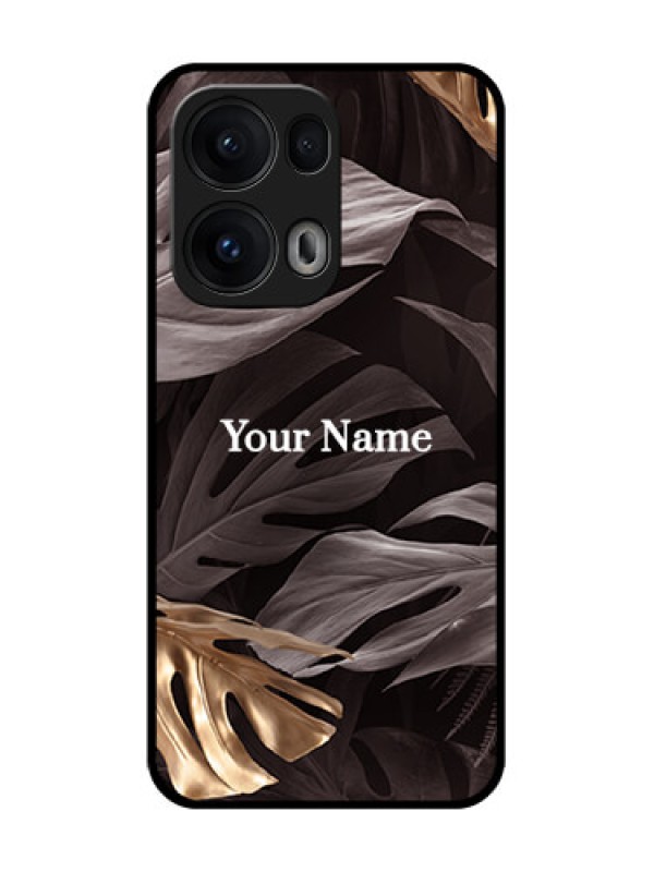 Custom Reno 13 Pro 5G Custom Glass Phone CaseWild Leaves Digital Paint Design