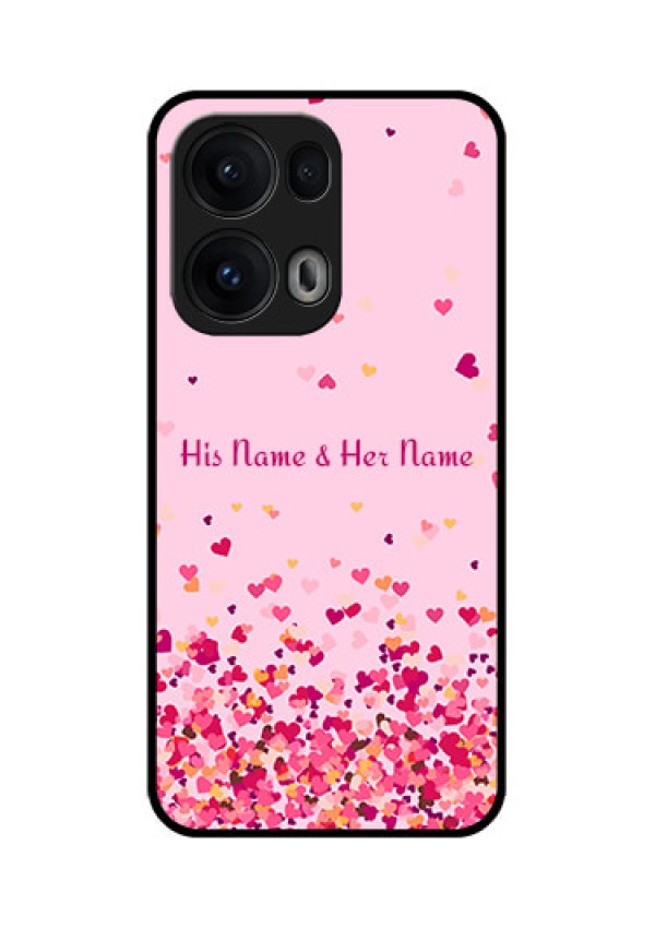 Reno 13 Pro 5G Custom Glass Phone CaseFloating Hearts Design